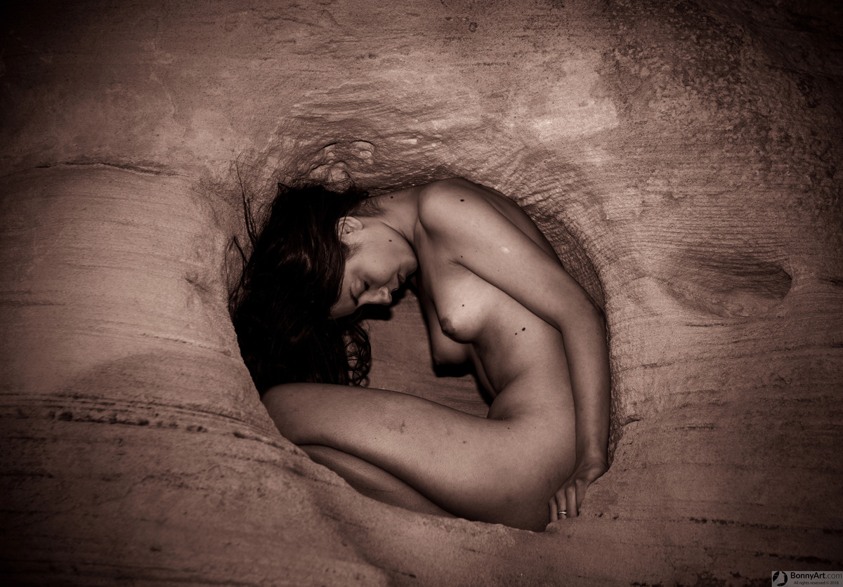 Rock Cave Artistic Nude Girl