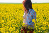 Her Breast Craves for Light in the Rapeseed Field