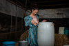 Farm Girl Rubbing Milk on Her Beautiful Big Tits